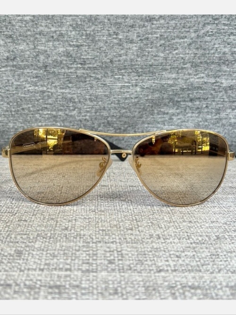 COACH - Stephanie Aviator Sunglasses & Case - Picture 2 of 11